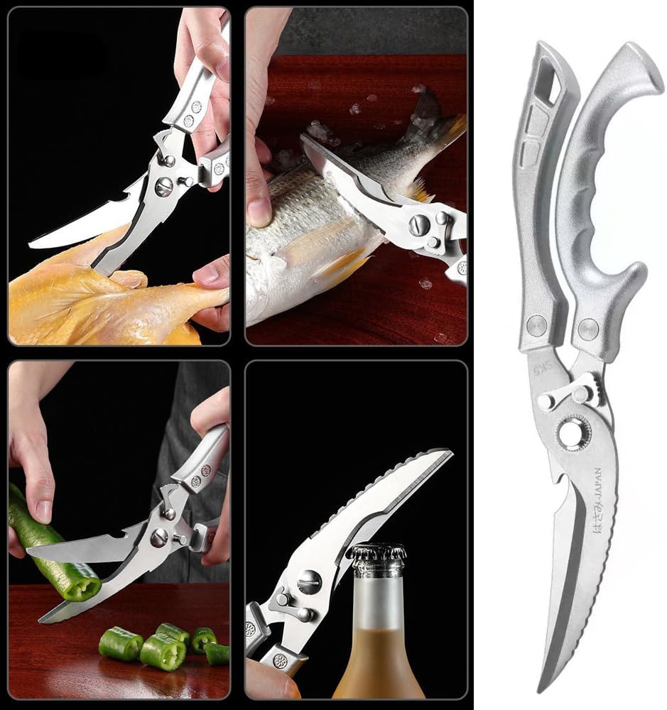 Heavy Duty Stainless Steel Kitchen Shears with Safety Lock