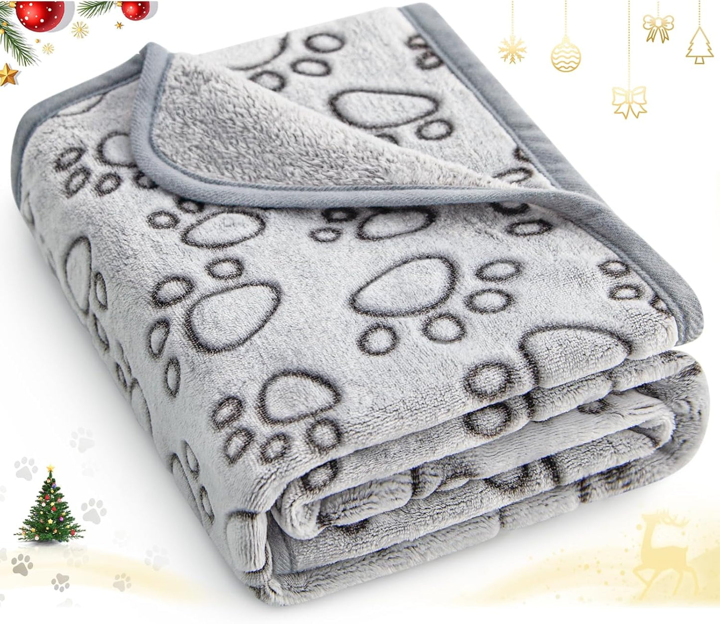 Waterproof Dog Blanket | Soft Sherpa Fleece Pet Throw for Dogs & Cats | Washable Couch & Furniture Protector 25x35