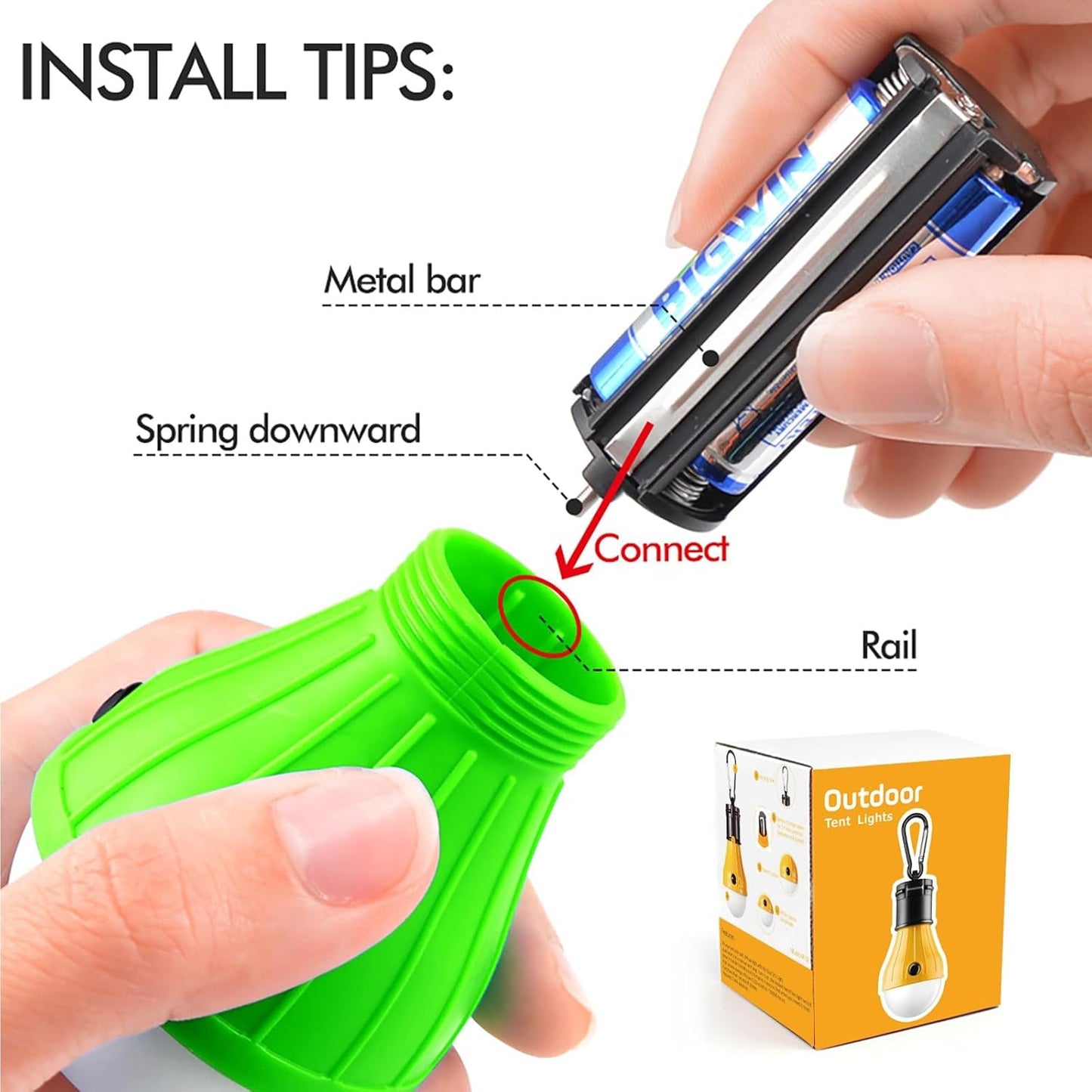 4 Pack Portable LED Camping Lantern | Clip Hook Emergency Tent Light for Hiking, Backpacking & Power Outages