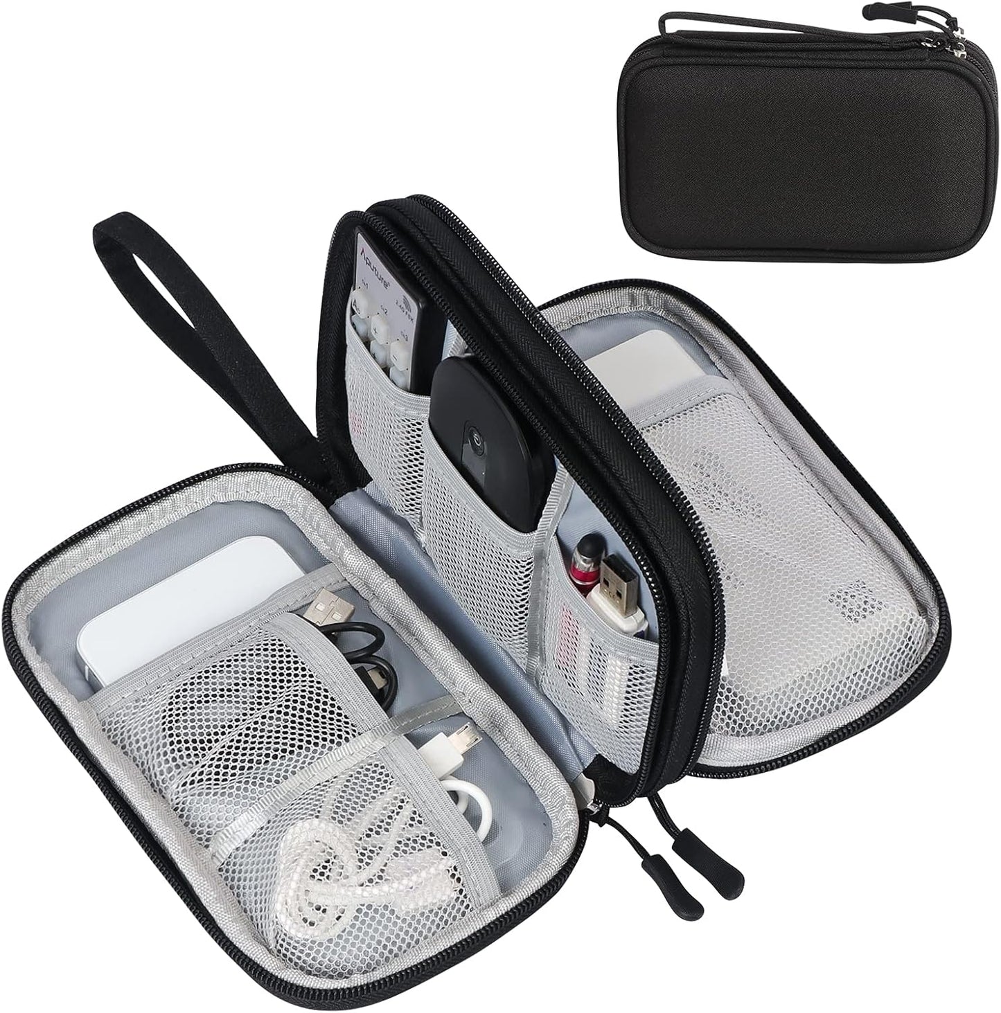 Travel Cable Organizer Pouch | Waterproof Electronic Accessories Storage Bag for Chargers, Cords, Earphones & Phone Accessories