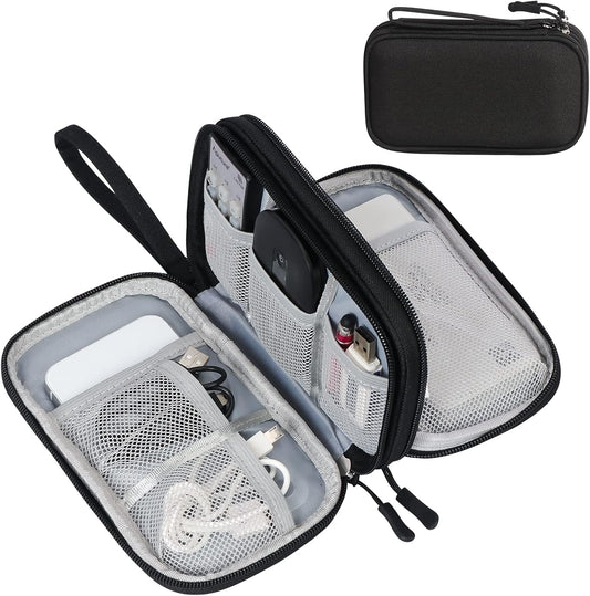 Travel Cable Organizer Pouch | Waterproof Electronic Accessories Storage Bag for Chargers, Cords, Earphones & Phone Accessories