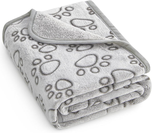 Waterproof Dog Blanket | Soft Sherpa Fleece Pet Throw for Dogs & Cats | Washable Couch & Furniture Protector 25x35