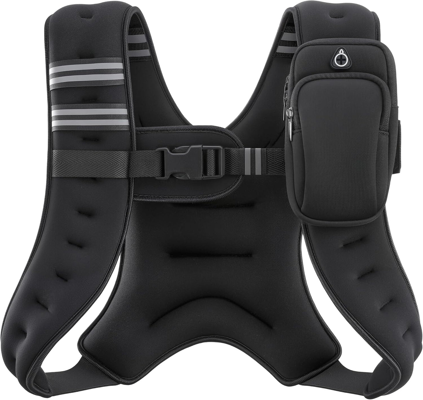 Weighted Vest for Workout & Running | Adjustable Weight Training Vest with Reflective Stripes for Fitness, Strength & Muscle Building