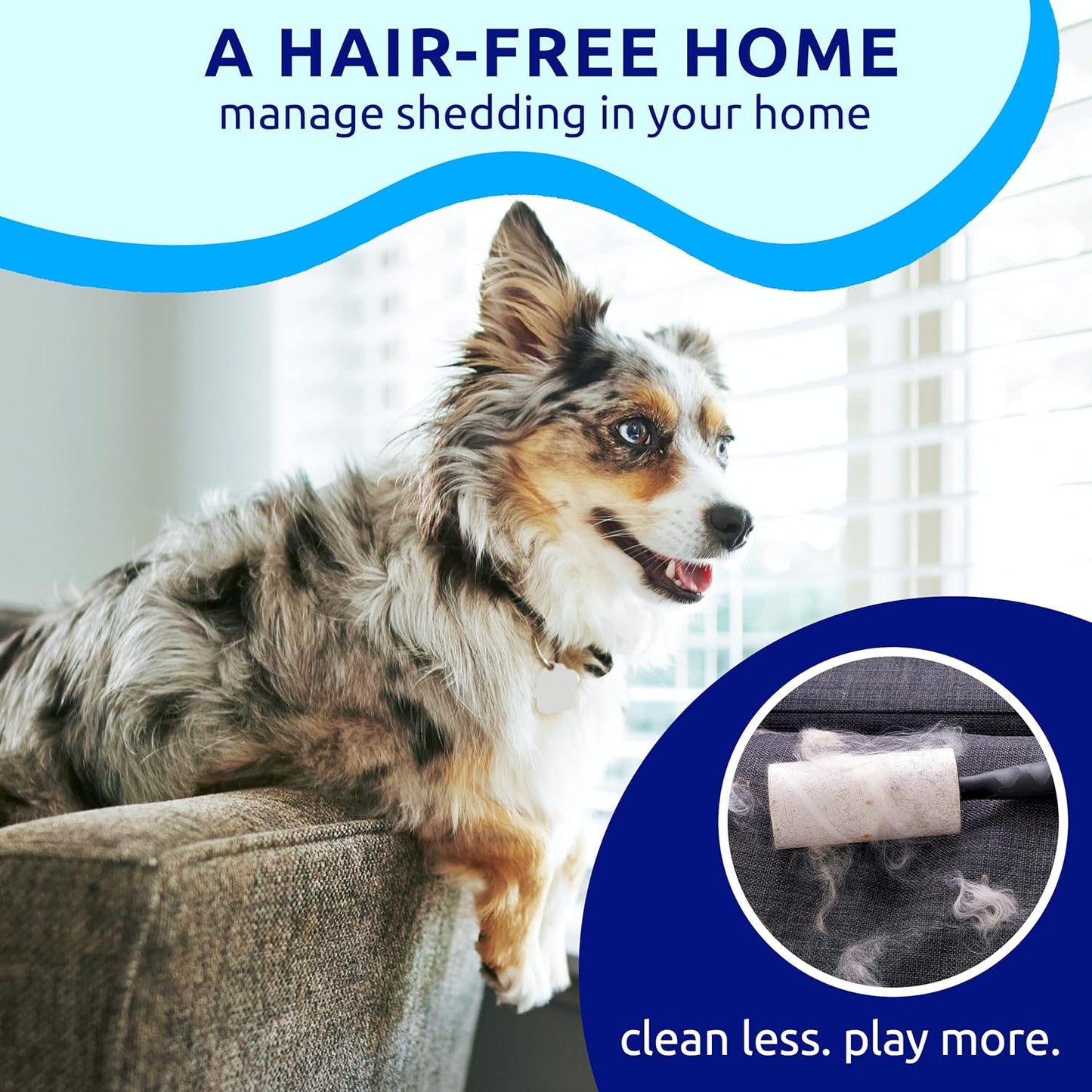 Deshedding Dog & Cat Brush | Double-Sided Pet Grooming Tool for Long & Short Hair | Skin-Friendly Shedding Comb