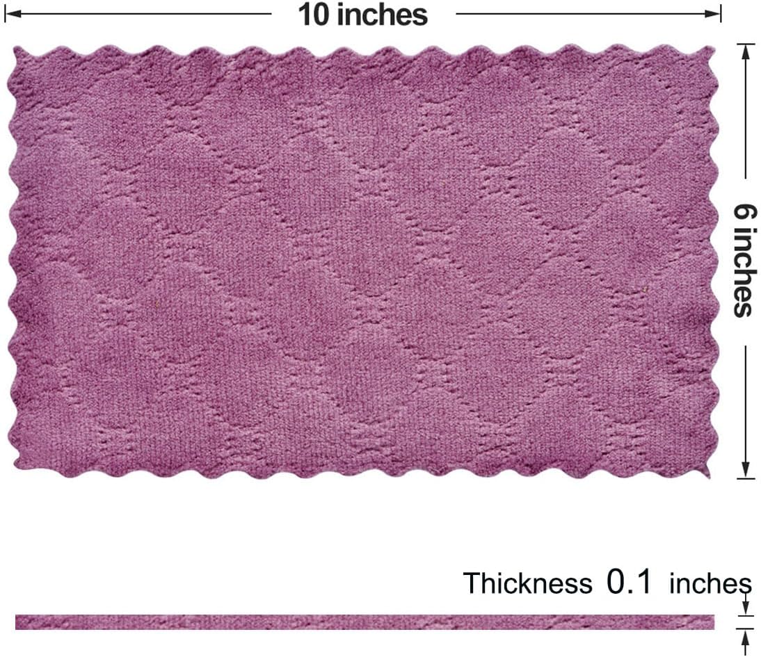 12PCS Microfiber Kitchen Towels | Reusable Dish Cloths for Cleaning Dishes, Counters & Furniture | Double-Sided Absorbent Cleaning Rags