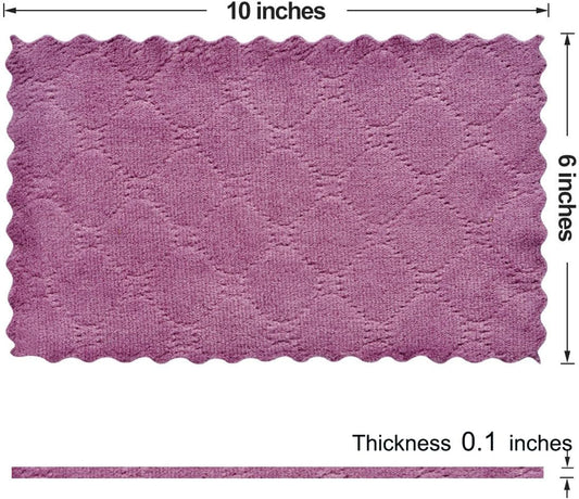 12PCS Microfiber Kitchen Towels | Reusable Dish Cloths for Cleaning Dishes, Counters & Furniture | Double-Sided Absorbent Cleaning Rags