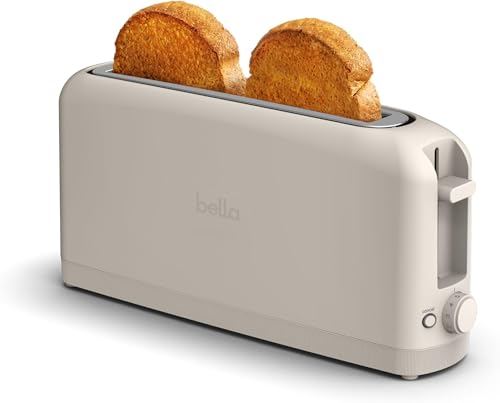 BELLA Slim 2-Slice Toaster, 10-inch Long Slot, Surf