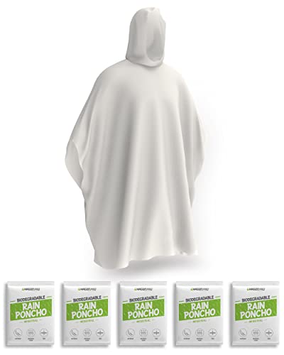 Hagon PRO Disposable Rain Ponchos for Adults 5 Pack