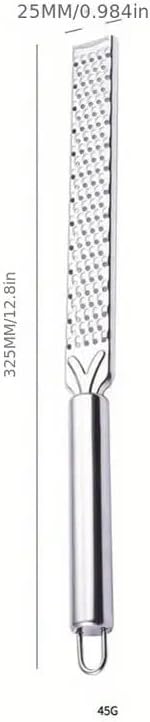 Stainless Steel Zester Grater Multipurpose Kitchen Tool Silver