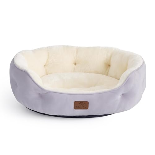 Bedsure Washable Round Plush Small Dog Bedding Mat