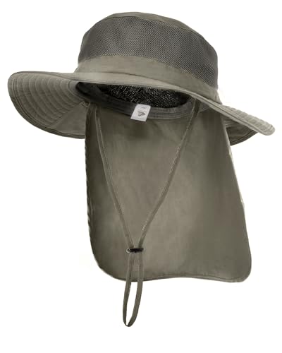 Camptrace Wide Brim Sun Hat with Neck Flap Nylon