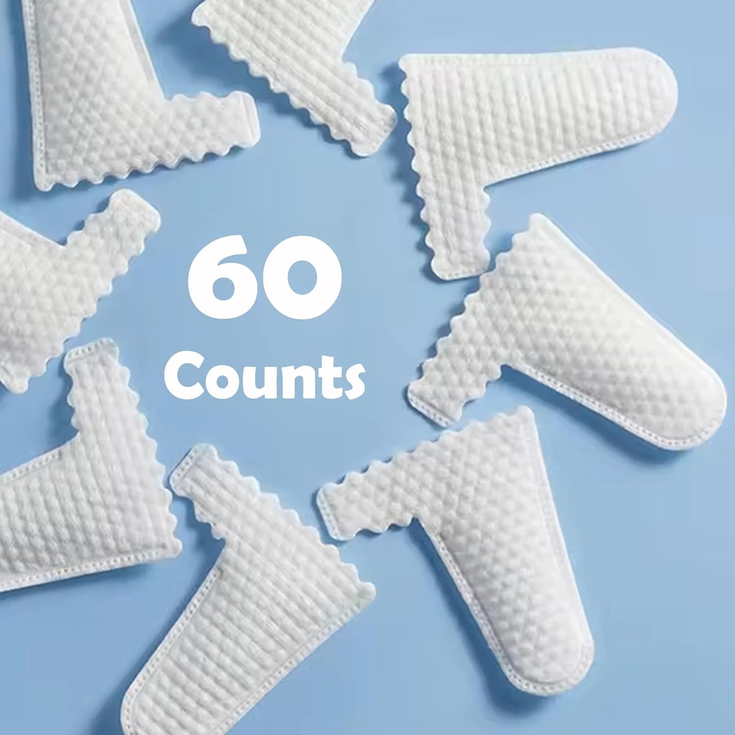 Disposable Ear & Facial Dry Wipes 60 Count | Ultra Soft Fragrance-Free Hypoallergenic Cleaning Wipes