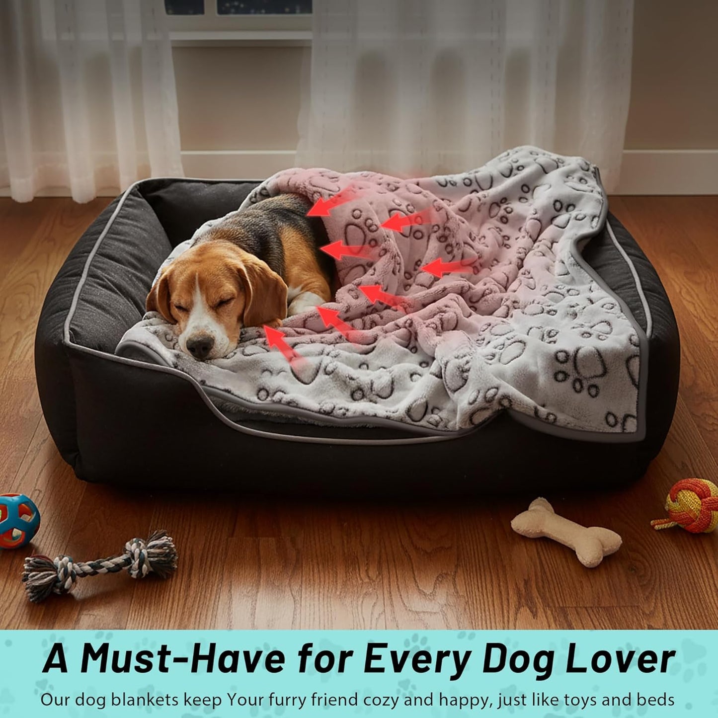 Waterproof Dog Blanket | Soft Sherpa Fleece Pet Throw for Dogs & Cats | Washable Couch & Furniture Protector 25x35
