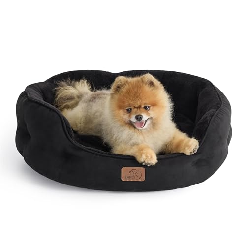Bedsure Washable Round Plush Small Dog Bedding Mat