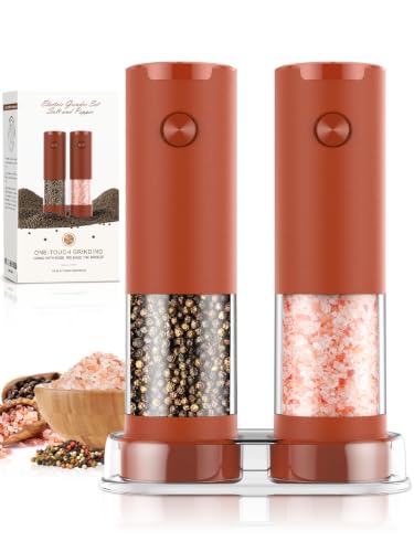 Ioion Electric Salt and Pepper Grinder Set Adjustable Coarseness Battery Operated