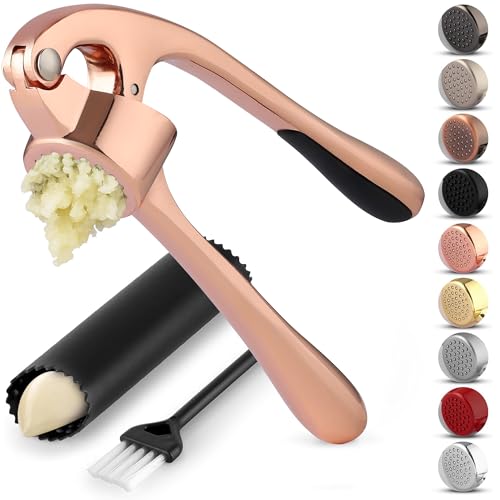 Zulay Kitchen Premium Garlic Press Set Stainless Steel