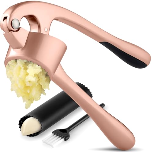 Zulay Kitchen Premium Garlic Press Set Stainless Steel