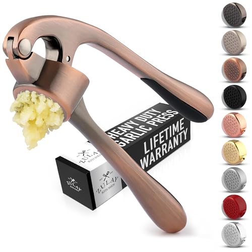 Zulay Kitchen Premium Garlic Press Set Stainless Steel