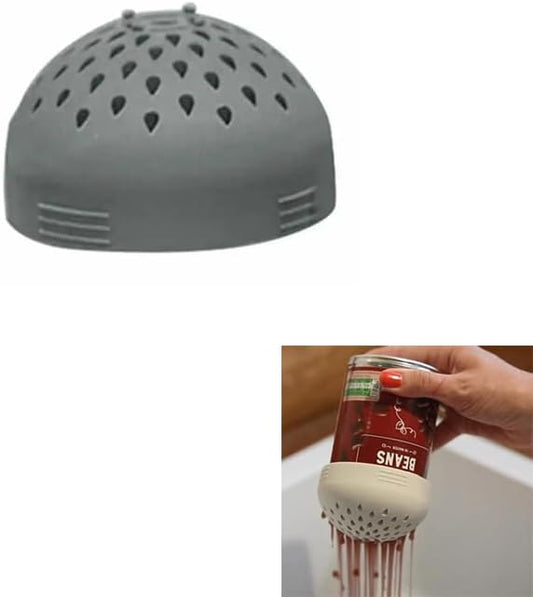 Multi-Use Silicone Can Strainer Mini Colander Tool Gray