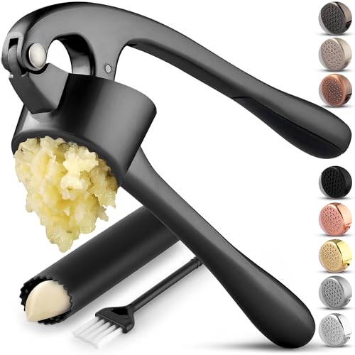 Zulay Kitchen Premium Garlic Press Set Stainless Steel
