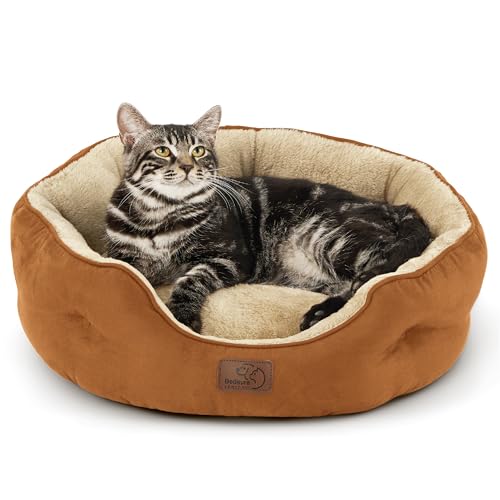 Bedsure Washable Round Plush Small Dog Bedding Mat