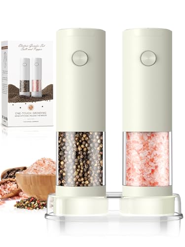 Ioion Electric Salt and Pepper Grinder Set Adjustable Coarseness Battery Operated