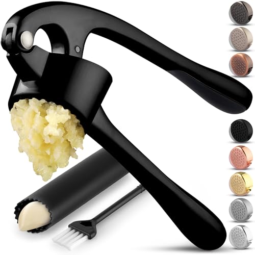 Zulay Kitchen Premium Garlic Press Set Stainless Steel