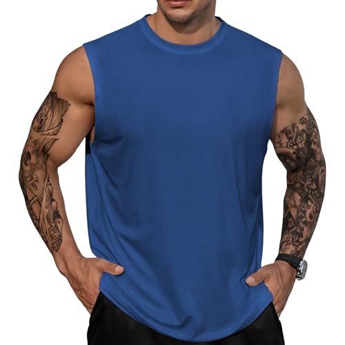 Domirica Men's Quick Dry Sleeveless Tank Top Workout Fitness Shirt