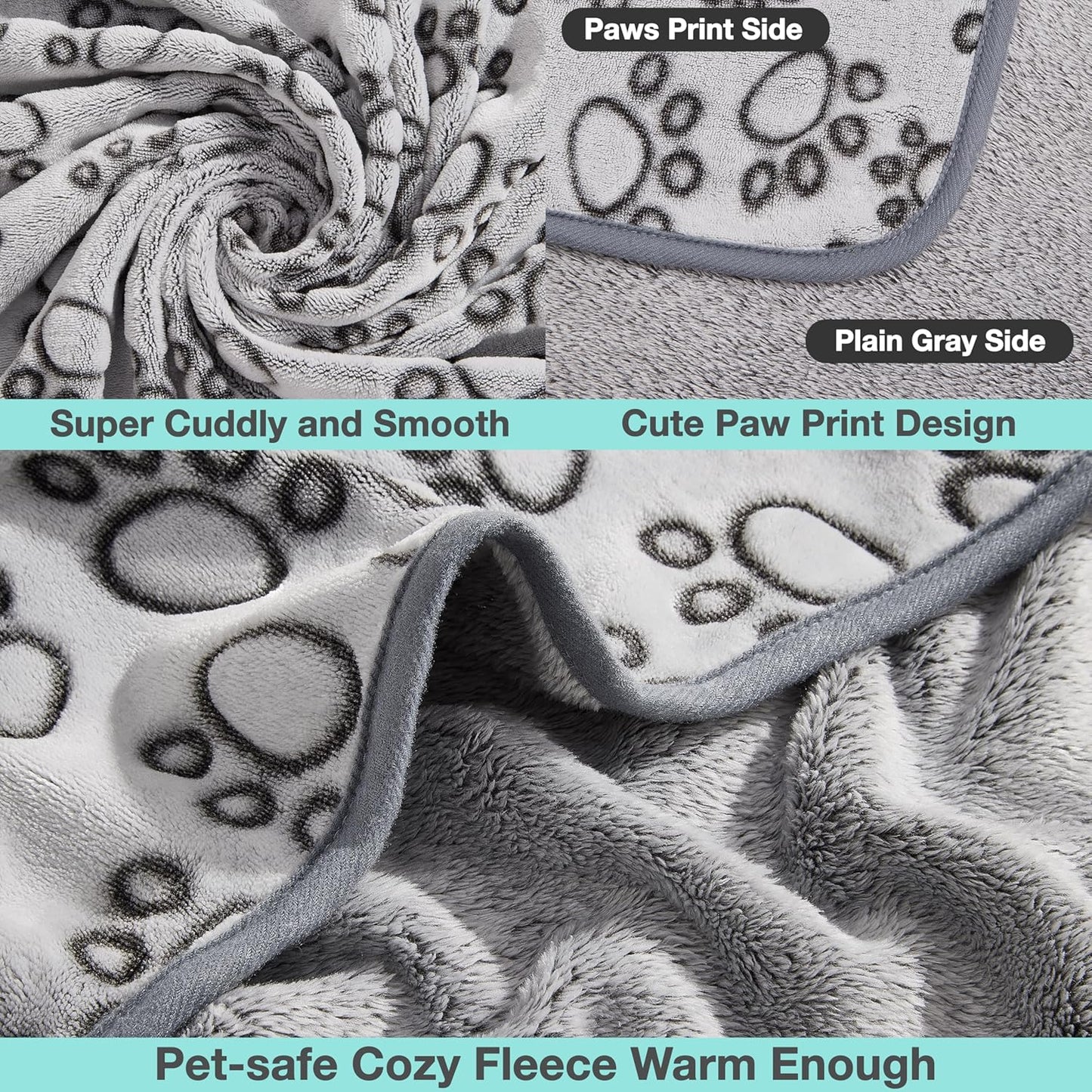 Waterproof Dog Blanket | Soft Sherpa Fleece Pet Throw for Dogs & Cats | Washable Couch & Furniture Protector 25x35