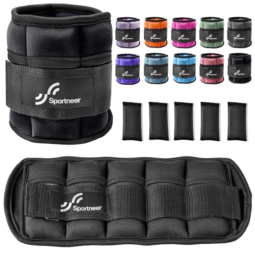 Sportneer Adjustable Ankle Weights Set 2-10 lbs 1 Pair