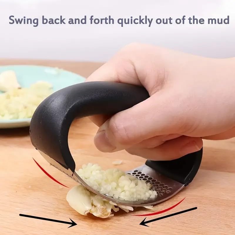 Stainless Steel Garlic Rocker Press Heavy Duty Dishwasher Safe