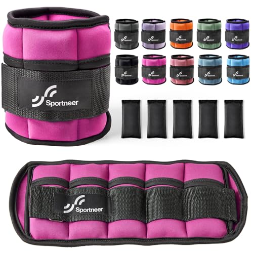 Sportneer Adjustable Ankle Weights Set 2-10 lbs 1 Pair