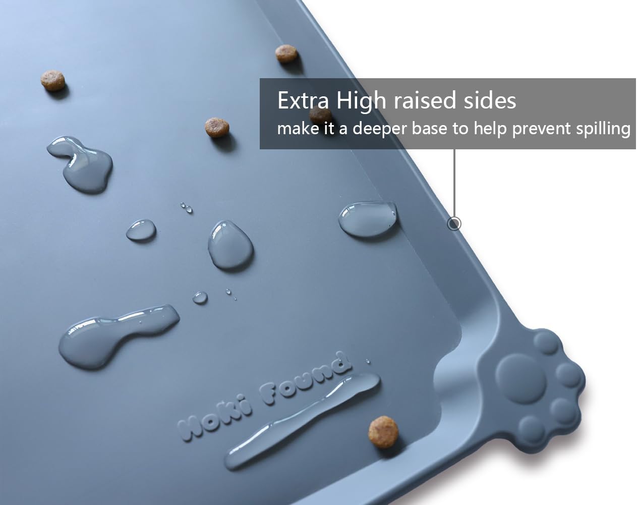 Hoki Found Waterproof Silicone Pet Feeding Mat Non-Slip Tray