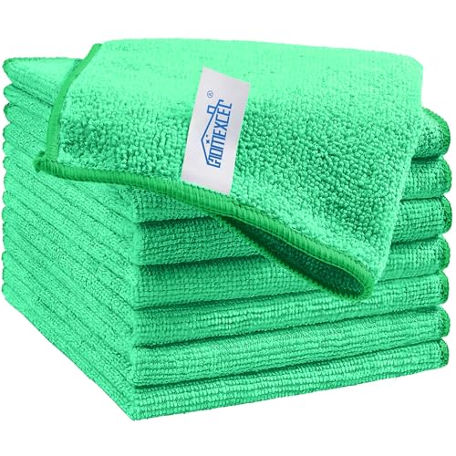 HOMEXCEL Microfiber Cleaning Cloths Lint-Free Reusable 12 Pack