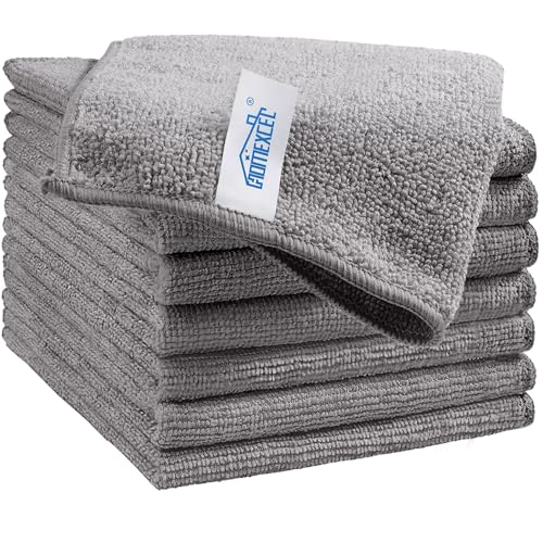 HOMEXCEL Microfiber Cleaning Cloths Lint-Free Reusable 12 Pack