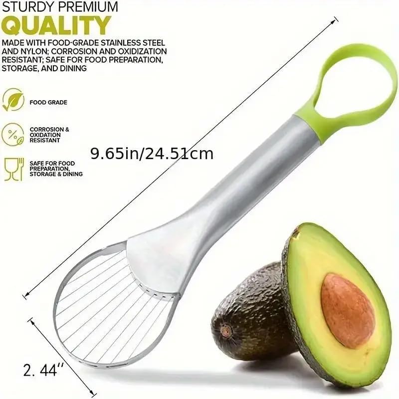 Multifunctional Avocado Masher and Core Remover with Stainless Steel Blade