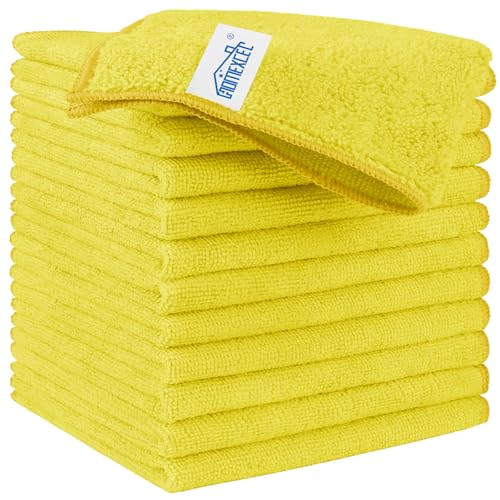 HOMEXCEL Microfiber Cleaning Cloths Lint-Free Reusable 12 Pack
