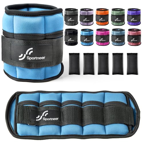 Sportneer Adjustable Ankle Weights Set 2-10 lbs 1 Pair