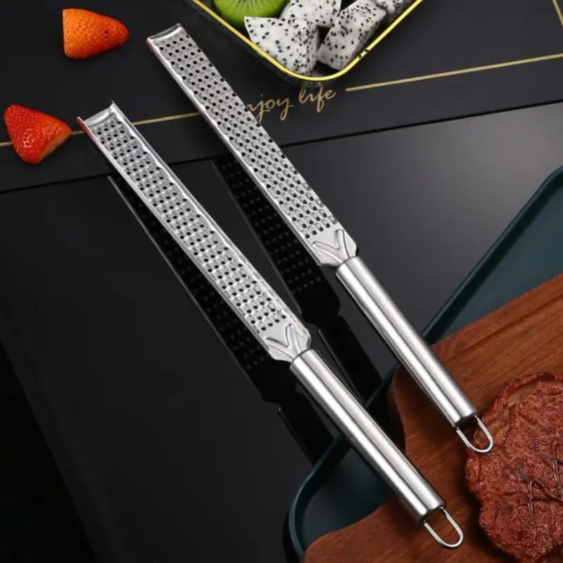 Stainless Steel Zester Grater Multipurpose Kitchen Tool Silver