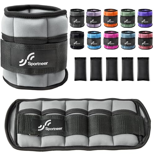 Sportneer Adjustable Ankle Weights Set 2-10 lbs 1 Pair