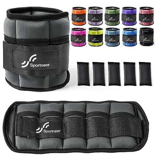 Sportneer Adjustable Ankle Weights Set 2-10 lbs 1 Pair