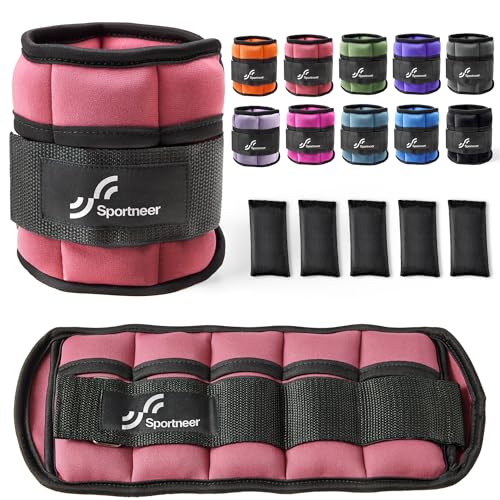 Sportneer Adjustable Ankle Weights Set 2-10 lbs 1 Pair