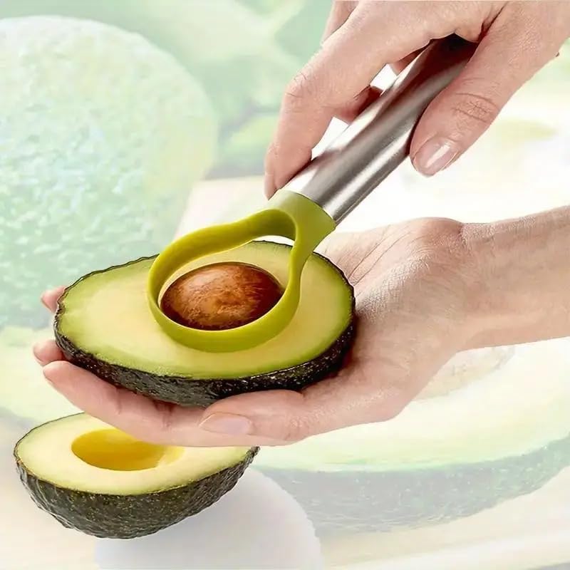 Multifunctional Avocado Masher and Core Remover with Stainless Steel Blade