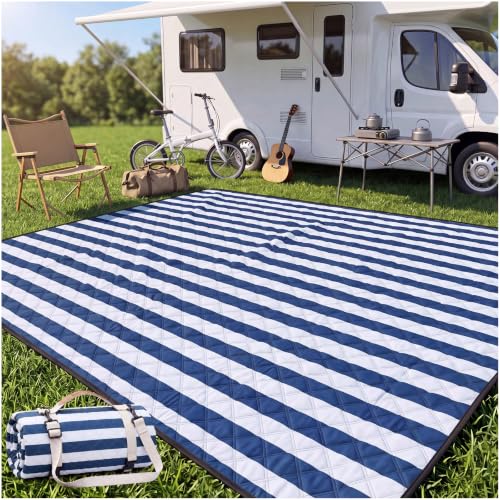 Genovega Waterproof Picnic Blanket 80x80 Inch Outdoor Camping Mat