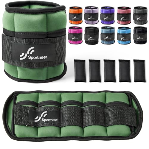 Sportneer Adjustable Ankle Weights Set 2-10 lbs 1 Pair