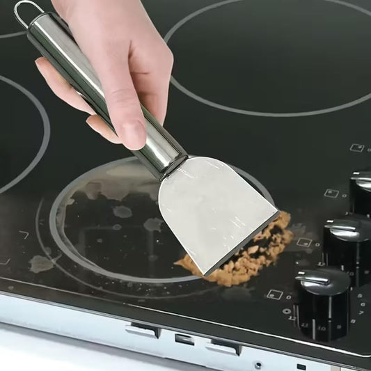Multi-Purpose Stainless Steel Cleaning Scraper for Home and Kitchen Silver