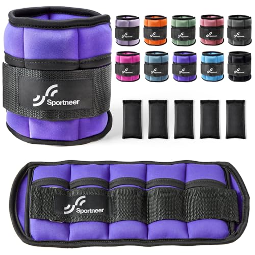 Sportneer Adjustable Ankle Weights Set 2-10 lbs 1 Pair