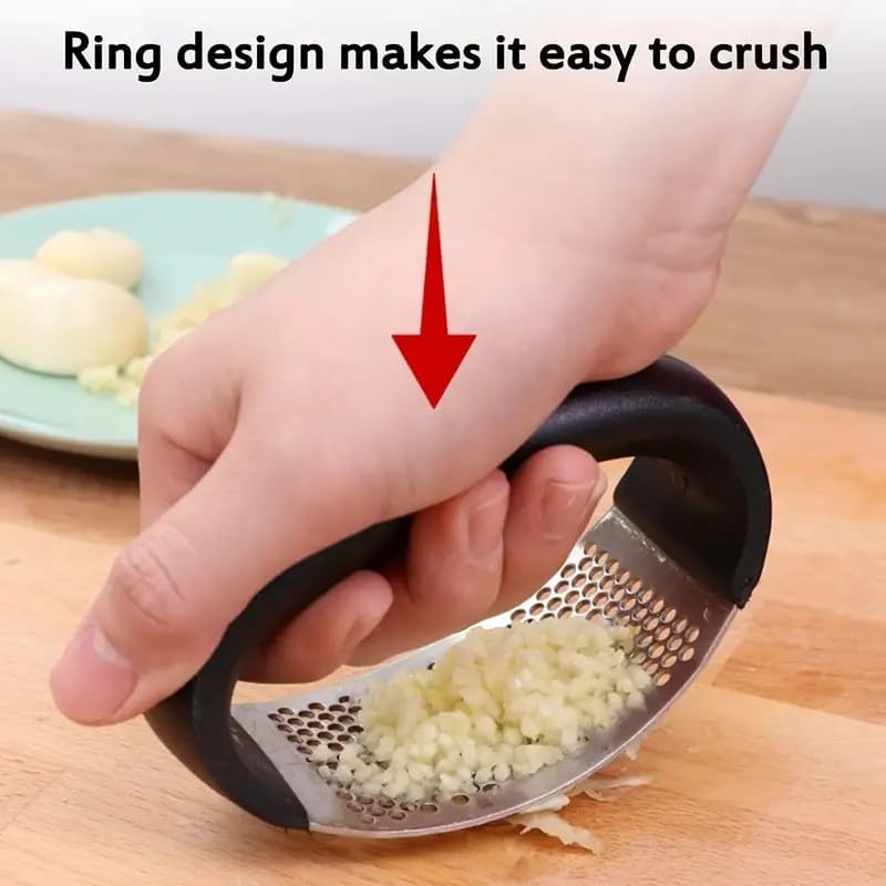 Stainless Steel Garlic Rocker Press Heavy Duty Dishwasher Safe