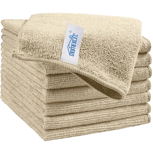 HOMEXCEL Microfiber Cleaning Cloths Lint-Free Reusable 12 Pack