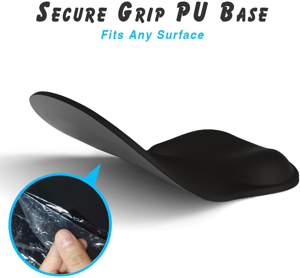 Ergonomic Gel Mouse Pad with Wrist Support | Non-Slip Comfort Mousepad for Office, Home & Gaming Desk | Pink